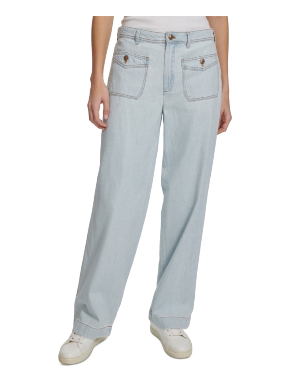 Nautica Jeans Women's 10 Newport Beach Wide Leg Jeans Light Wash NWT